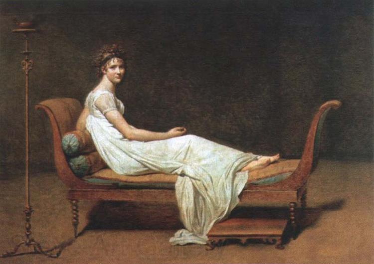 Jacques-Louis  David portrait of madame recamier Spain oil painting art